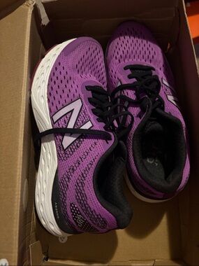 New Balance Women's Purple and Black Running Sneakers